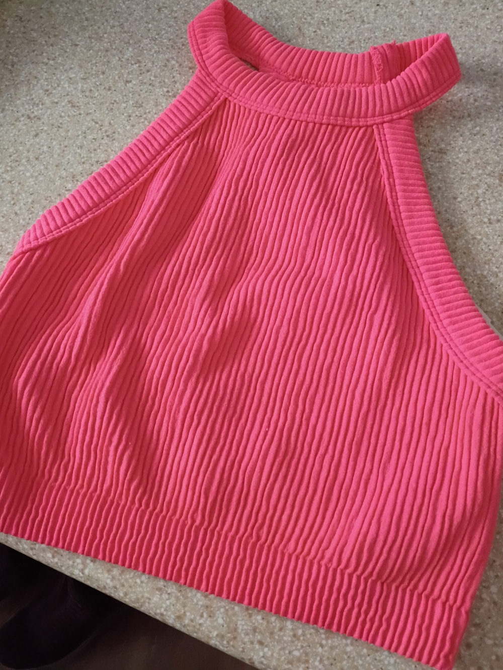 Aerie Women's Ribbed Halter Tank Top - Pink